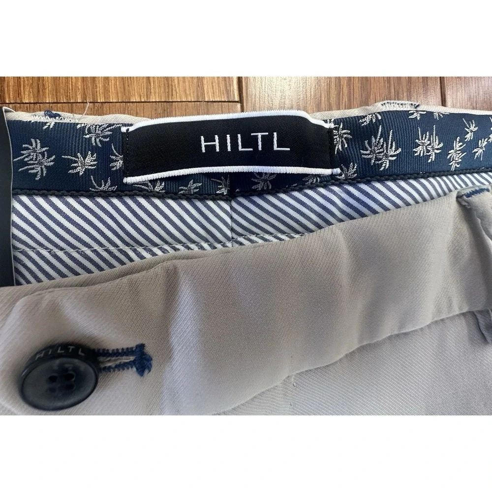 Hiltl‎ Men's 1/4 Top Beige Cotton Blend Flat Front Chino Pant Size 56/ 36 US NWT